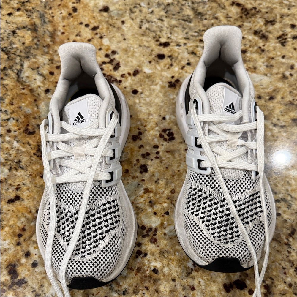 Adidas Kids White and Black Sneakers
